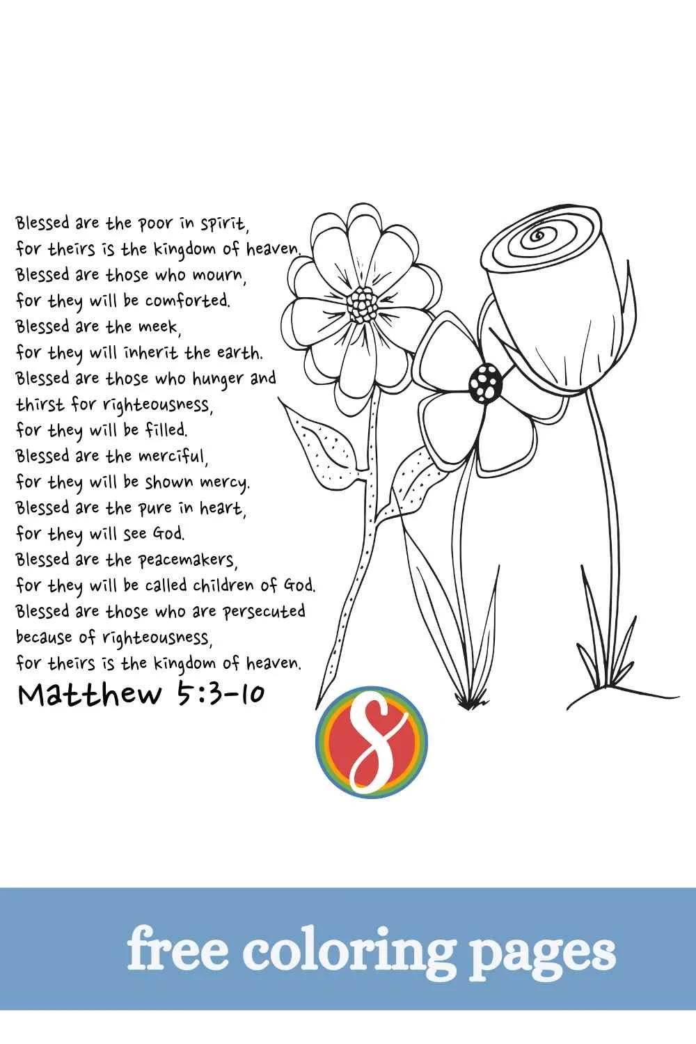 free beatitudes coloring pages — stevie doodles